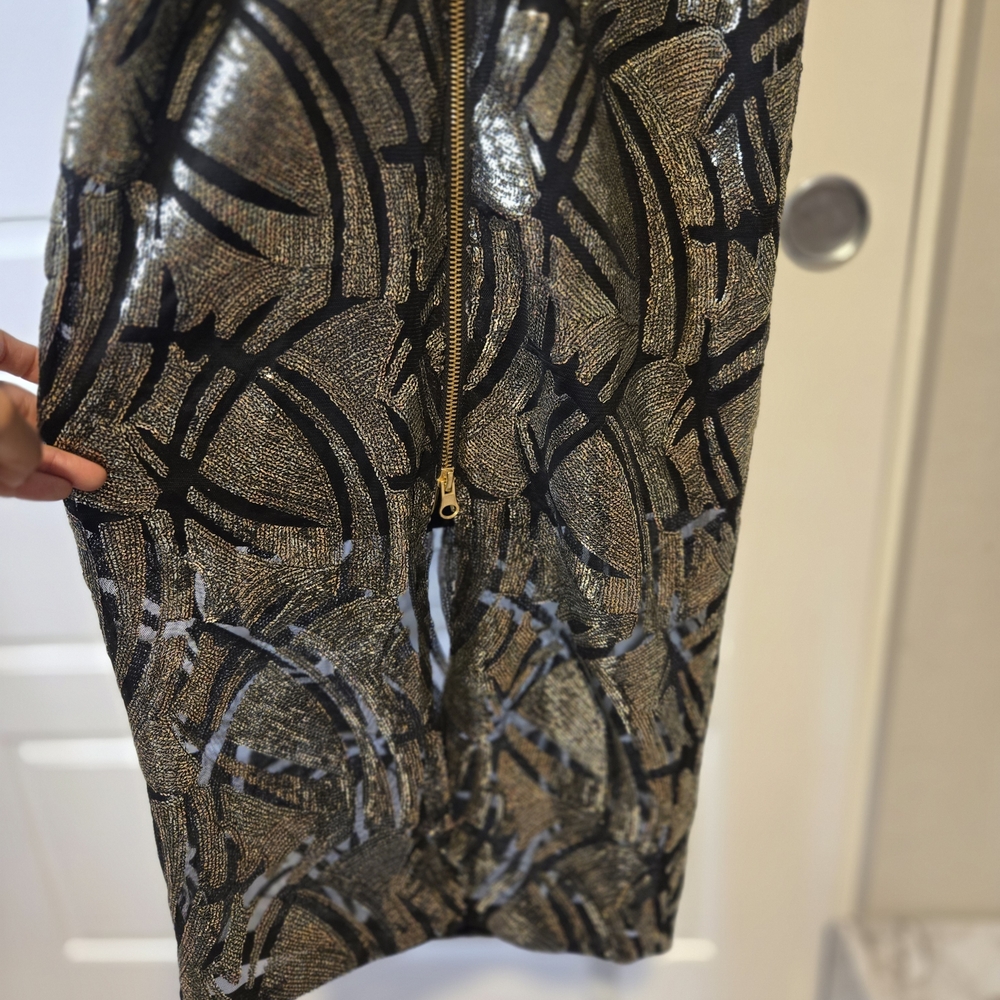 Marciano Black and Gold Sequin Dress - Picture 7 of 8